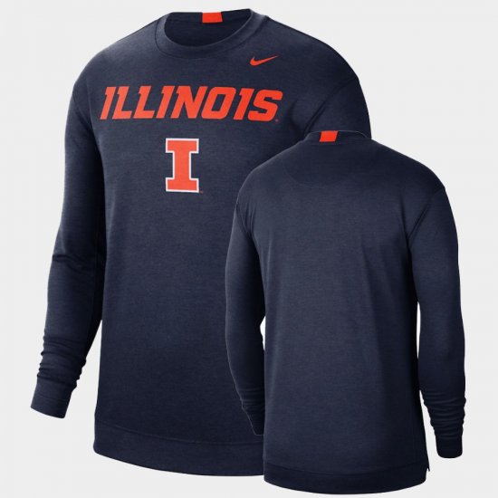 College Basketball University of Illinois Basketball Team Spotlight Longsleeve Men\'s Navy T-Shirt 921883-784