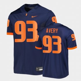 #93 Calvin Avery Untouchable Illinois Fighting Illini Men's Navy Jersey 262307-540