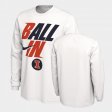 Ball In Bench Illinois Fighting Illini Long Sleeve Mens White T-Shirt 455673-791