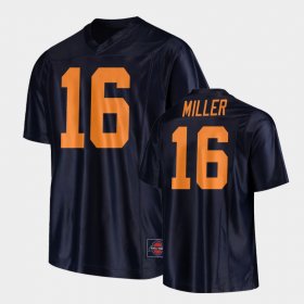 #16 Cam Miller Replica University of Illinois Original Retro Football Men's Black Jersey 778196-346