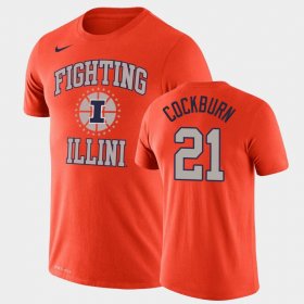 #21 Kofi Cockburn Legend Illinois Performance Men Orange T-Shirt 653737-698