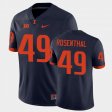 #49 Max Rosenthal College Football Illinois Mens Navy Jersey 909797-977
