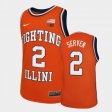 #2 Connor Serven College Basketball Illinois Replica Youth Orange Jersey 527526-309