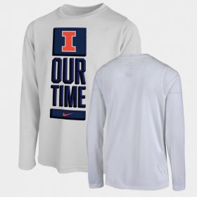 March Madness Illinois Fighting Illini 2020 Our Time Bench Legend Youth White T-Shirt 546731-959